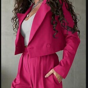 Pretty Garden Rose Red 2pc Women’s Suit XL